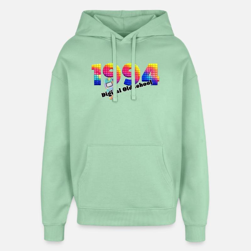 1994 – Première ère numérique - Sweat à capuche unisexe Stanley/Stella Oversized - jade brumeux