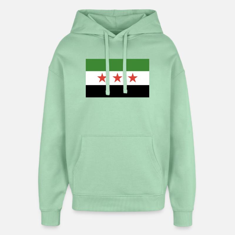 Drapeau syrien - Sweat à capuche unisexe Stanley/Stella Oversized - jade brumeux
