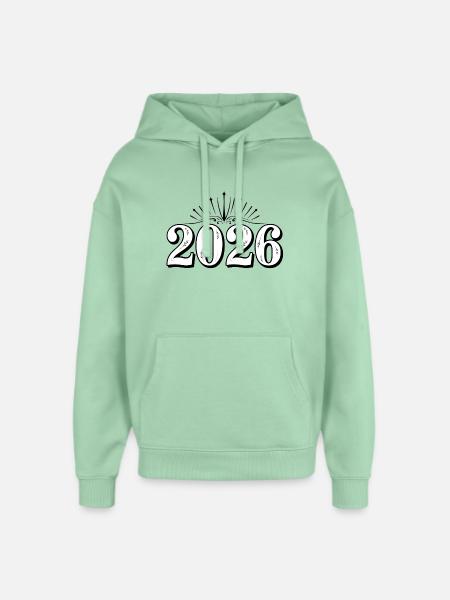 Year 2026 | wonderful 2026 - Oversized Unisex Hoodie by Stanley/Stella - misty jade
