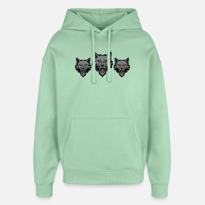 Meute d’équipe de loups - Sweat à capuche unisexe Stanley/Stella Oversized - jade brumeux