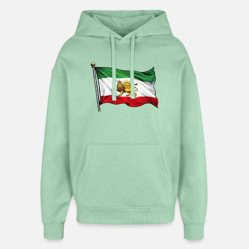 Drapeau perse - Sweat à capuche unisexe Stanley/Stella Oversized - jade brumeux