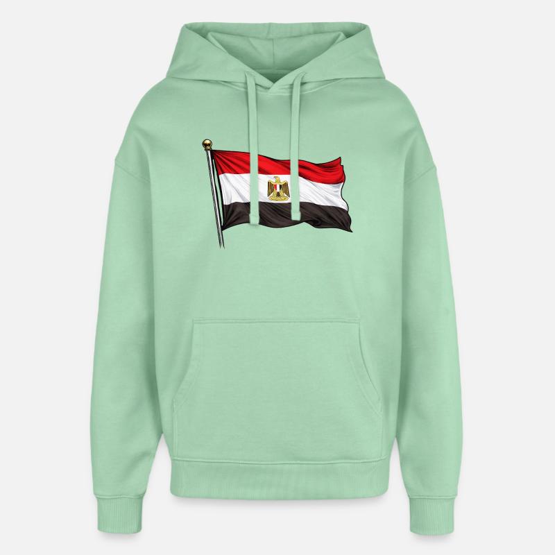 Drapeau égyptien - Sweat à capuche unisexe Stanley/Stella Oversized - jade brumeux
