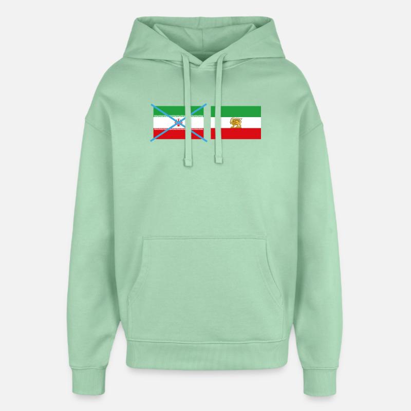 Drapeaux iraniens brisés - Sweat à capuche unisexe Stanley/Stella Oversized - jade brumeux