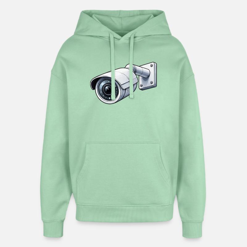 Caméra de surveillance Caméra de surveillance - Sweat à capuche unisexe Stanley/Stella Oversized - jade brumeux