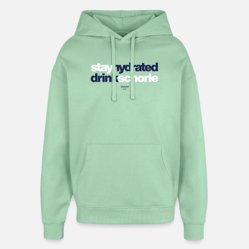 Restez hydraté, boissons spritzer - Sweat à capuche unisexe Stanley/Stella Oversized - jade brumeux