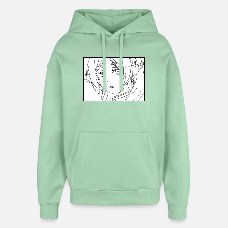 Frieren - Sweat à capuche unisexe Stanley/Stella Oversized - jade brumeux