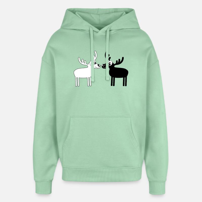 Élans - Sweat à capuche unisexe Stanley/Stella Oversized - jade brumeux