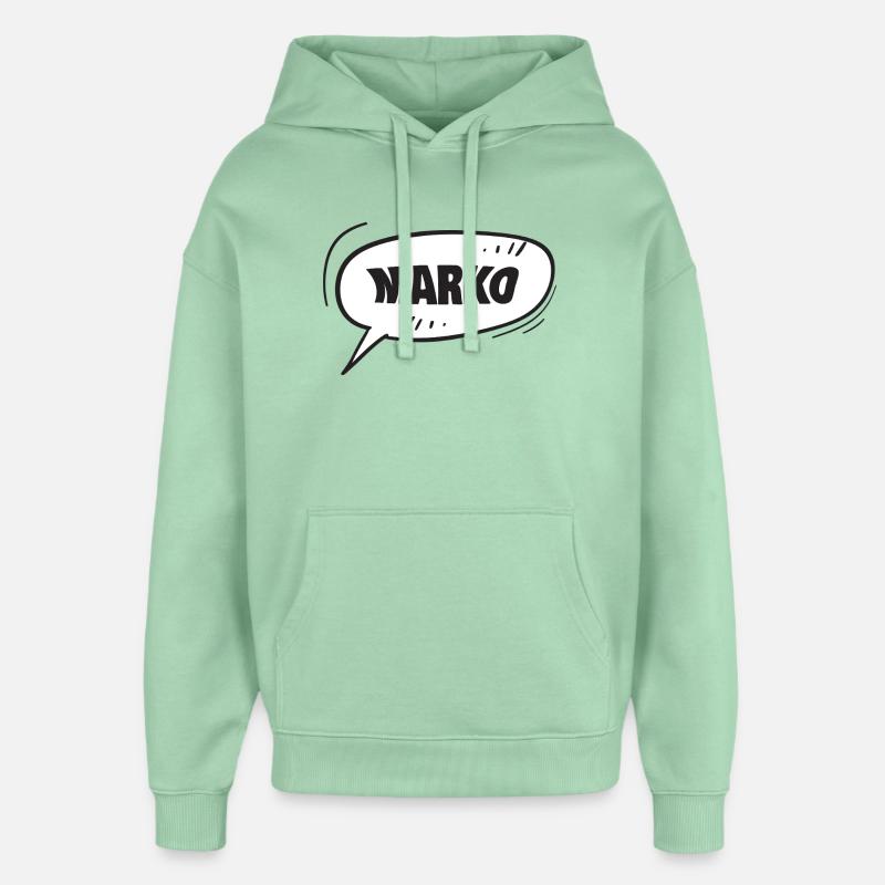 Prénom Marko - Sweat à capuche unisexe Stanley/Stella Oversized - jade brumeux