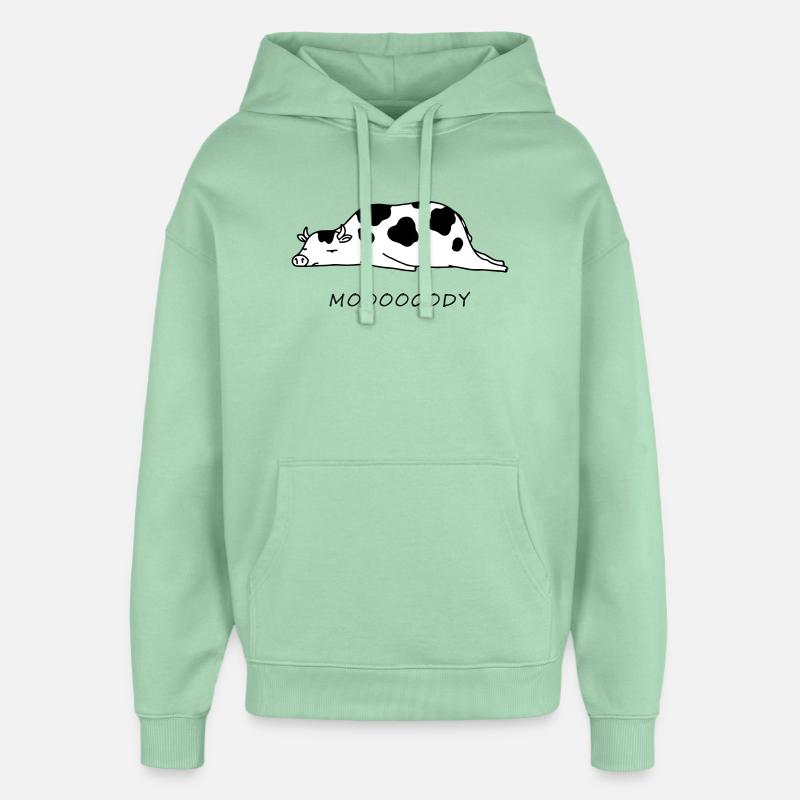 Vache - Sweat à capuche unisexe Stanley/Stella Oversized - jade brumeux