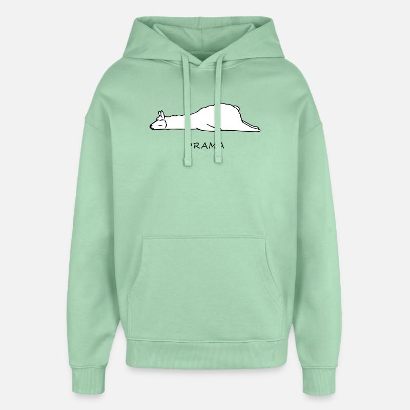 lama - Sweat à capuche unisexe Stanley/Stella Oversized - jade brumeux