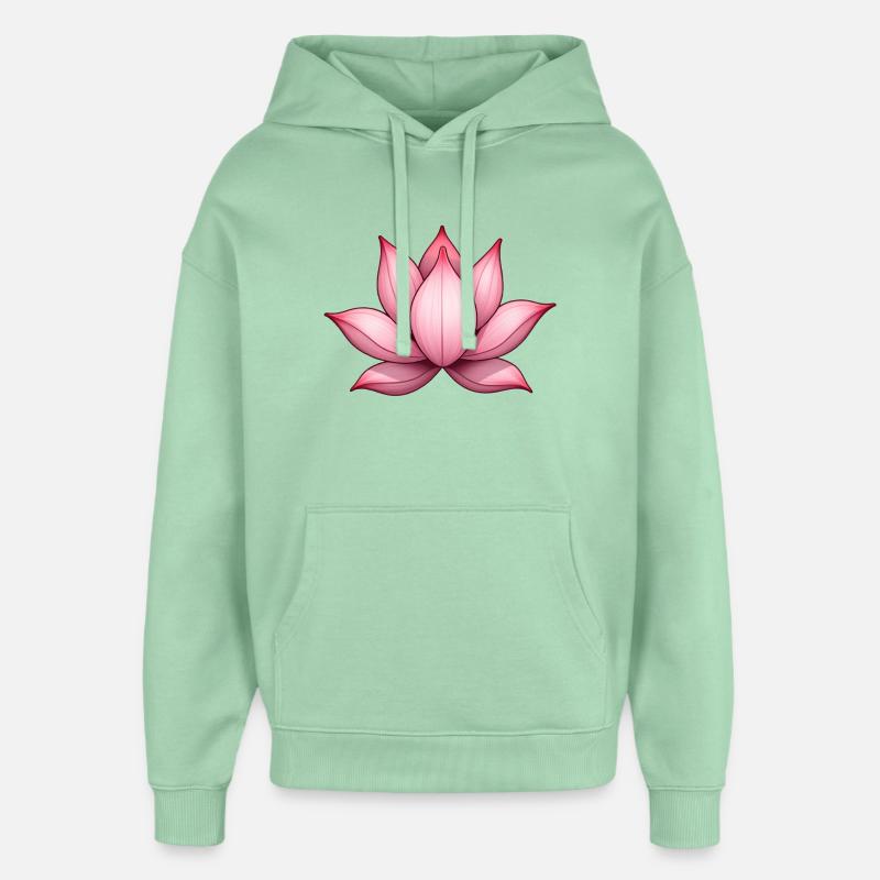 Nénuphar fleur de lotus - Sweat à capuche unisexe Stanley/Stella Oversized - jade brumeux