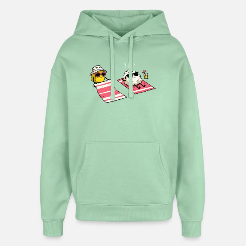 Summer is coming - Sweat à capuche unisexe Stanley/Stella Oversized - jade brumeux
