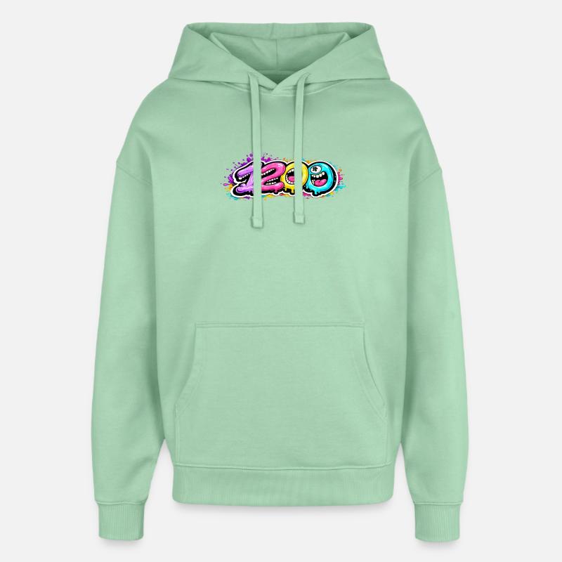1200 Bubbleface - Sweat à capuche unisexe Stanley/Stella Oversized - jade brumeux