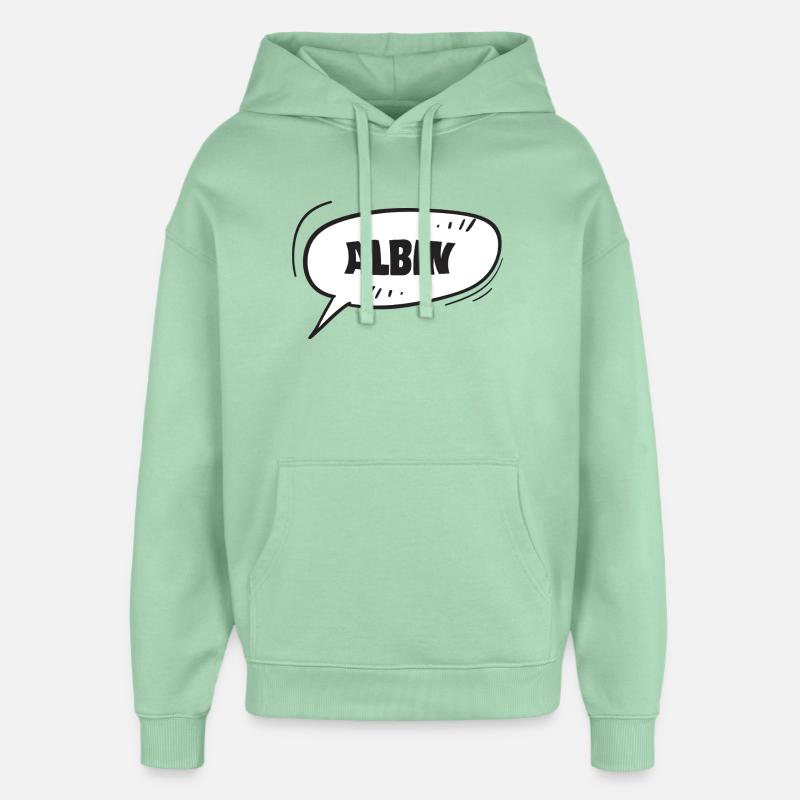 Albin - Sweat à capuche unisexe Stanley/Stella Oversized - jade brumeux