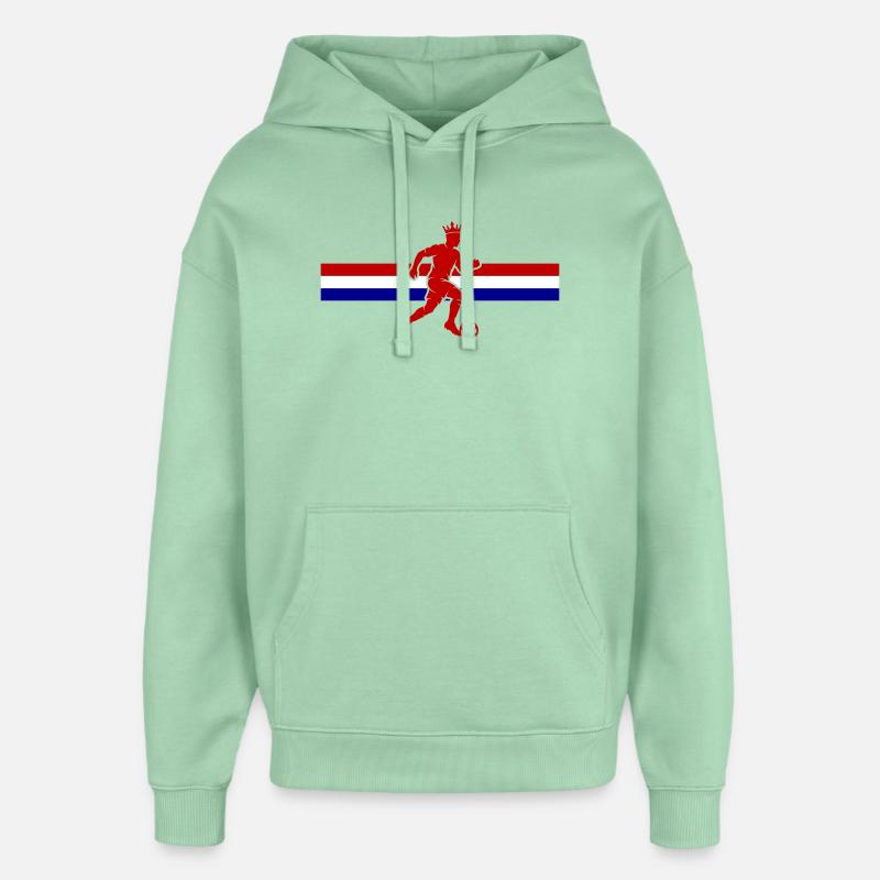 Soccer Pays-Bas Soccer Hollande - Sweat à capuche unisexe Stanley/Stella Oversized - jade brumeux