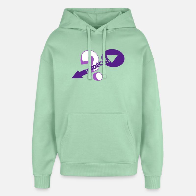Indécise - Sweat à capuche unisexe Stanley/Stella Oversized - jade brumeux