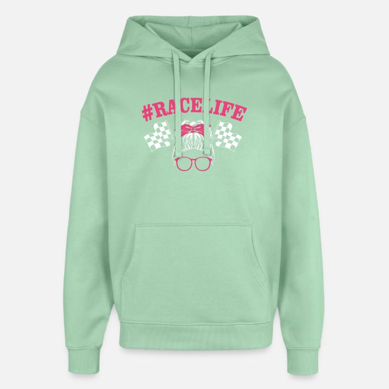 Course de dragsters - Sweat à capuche unisexe Stanley/Stella Oversized - jade brumeux