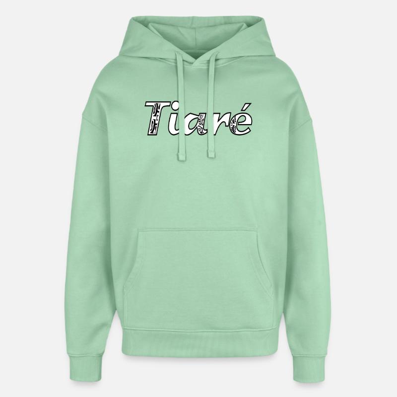 Tiaré - Sweat à capuche unisexe Stanley/Stella Oversized - jade brumeux