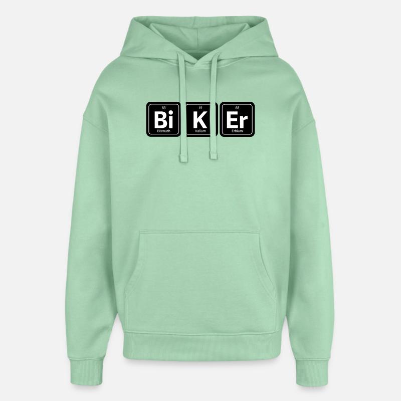 Bi-K Er Biker - Sweat à capuche unisexe Stanley/Stella Oversized - jade brumeux