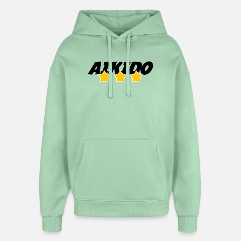 Aïkido - Art Martial - Aïkidoka - Sweat à capuche unisexe Stanley/Stella Oversized - jade brumeux