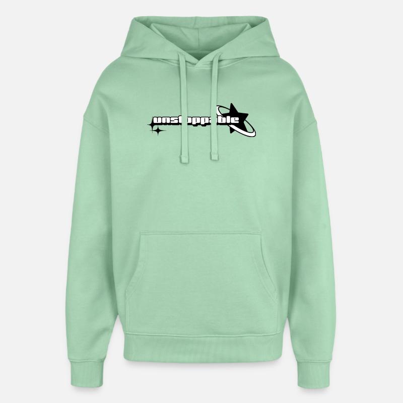 Design Graphique "Unstoppable" - Sweat à capuche unisexe Stanley/Stella Oversized - jade brumeux