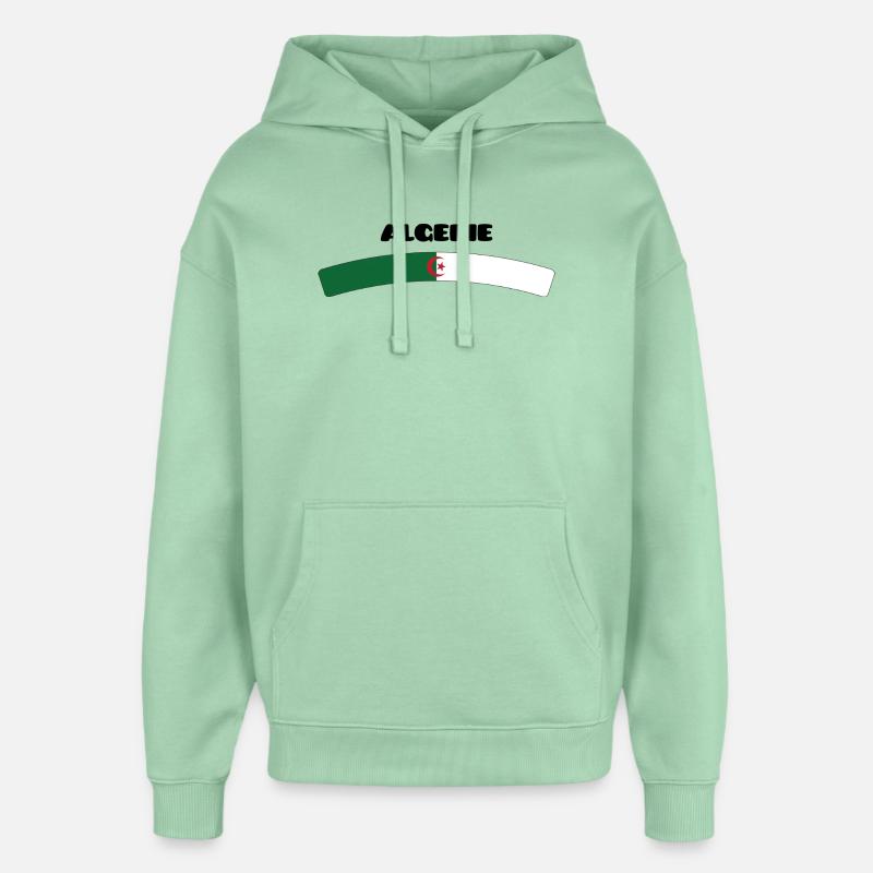 Drapeau Algérie - Sweat à capuche unisexe Stanley/Stella Oversized - jade brumeux