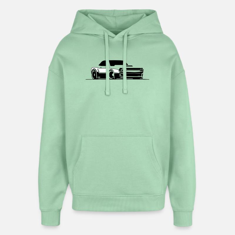 Challenger SRT Hellcat - Sweat à capuche unisexe Stanley/Stella Oversized - jade brumeux