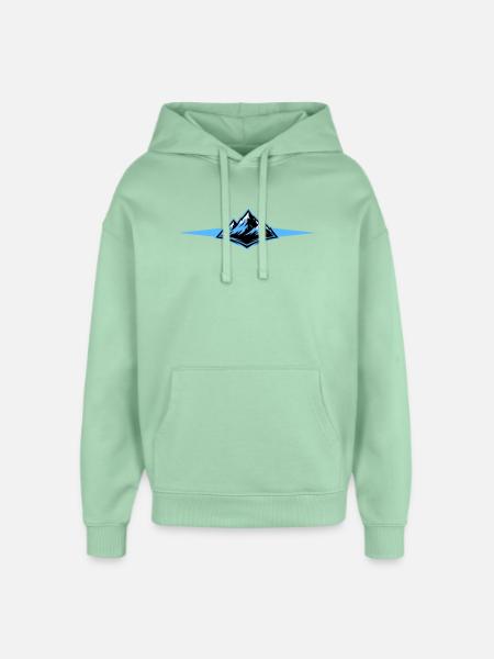 Berge Symbol Linie - Oversized Unisex Hoodie von Stanley/Stella - Nebeljade