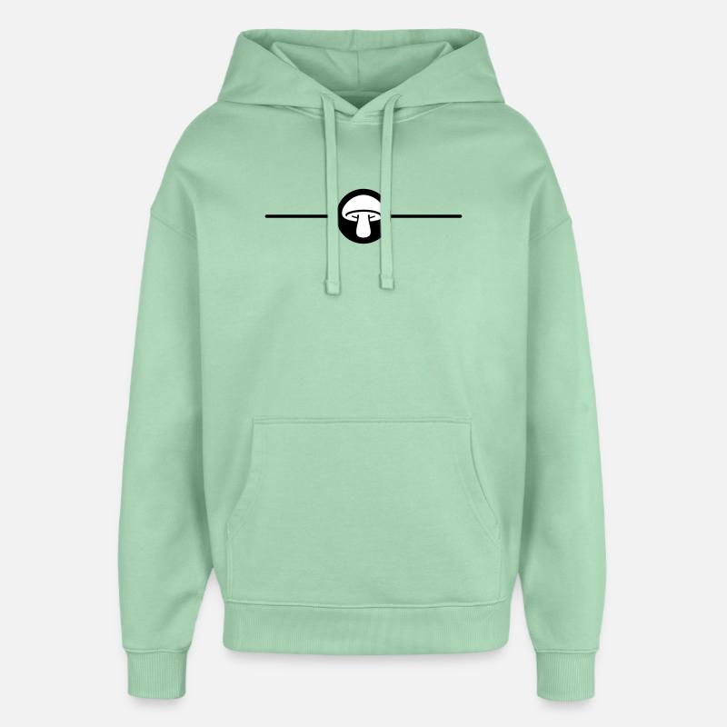 Mushroom Toadstool Icon - Oversized Unisex Hoodie by Stanley/Stella - misty jade