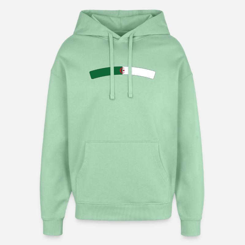 Drapeau Algérie - Sweat à capuche unisexe Stanley/Stella Oversized - jade brumeux
