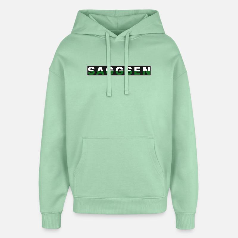 Saxe / Saggsen - Sweat à capuche unisexe Stanley/Stella Oversized - jade brumeux