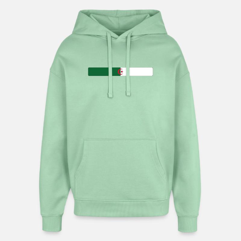Drapeau Algérie - Sweat à capuche unisexe Stanley/Stella Oversized - jade brumeux