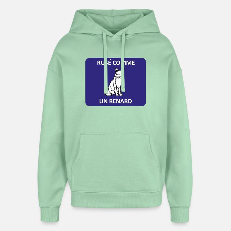 Rusé comme un renard - Sweat à capuche unisexe Stanley/Stella Oversized - jade brumeux