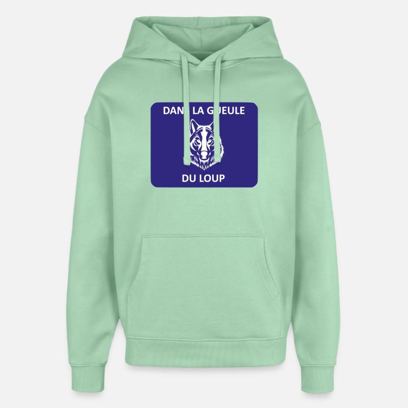Dans la gueule du loup - Sweat à capuche unisexe Stanley/Stella Oversized - jade brumeux