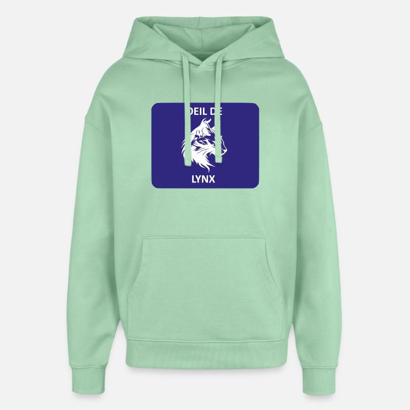 Oeil de lynx - Sweat à capuche unisexe Stanley/Stella Oversized - jade brumeux