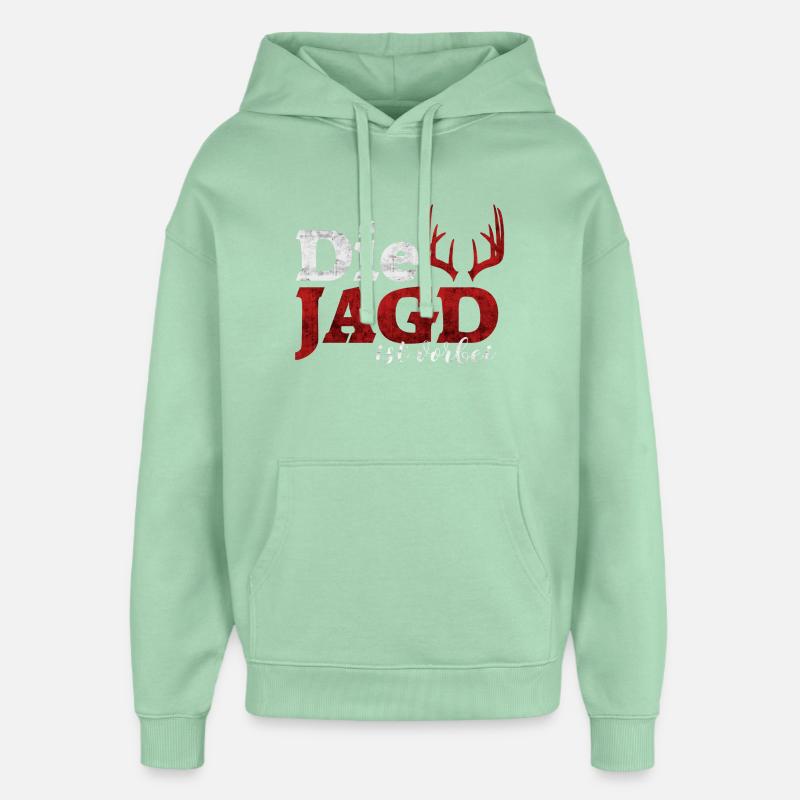 La chasse est terminée - Sweat à capuche unisexe Stanley/Stella Oversized - jade brumeux
