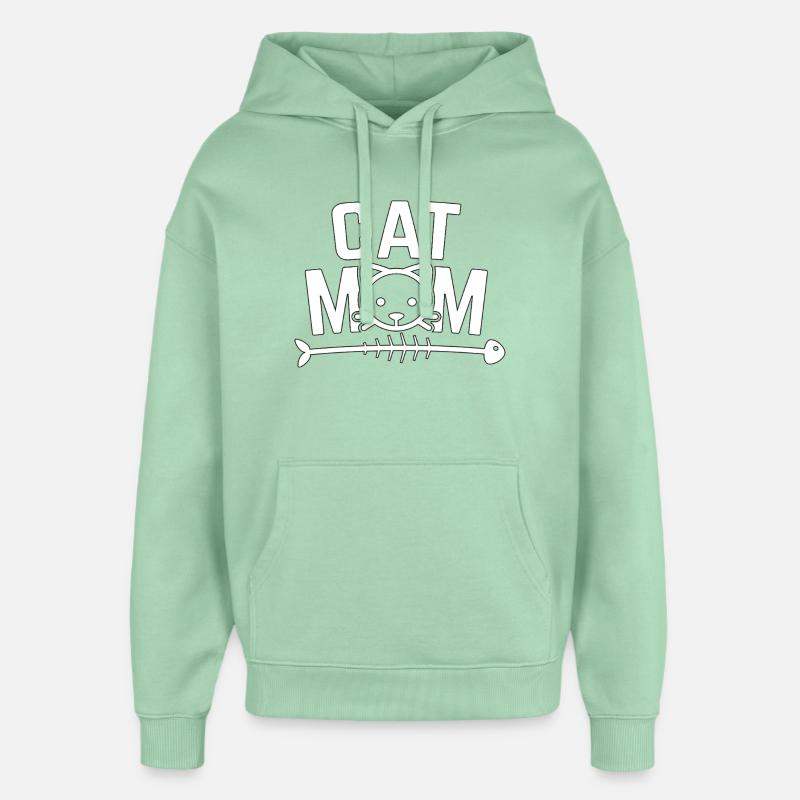 T-shirt Cat Mum - Sweat à capuche unisexe Stanley/Stella Oversized - jade brumeux
