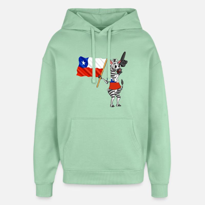 Zebra Chili - Sweat à capuche unisexe Stanley/Stella Oversized - jade brumeux