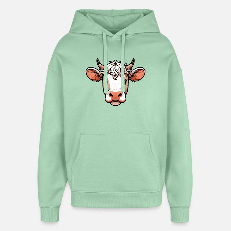 Vache - Sweat à capuche unisexe Stanley/Stella Oversized - jade brumeux