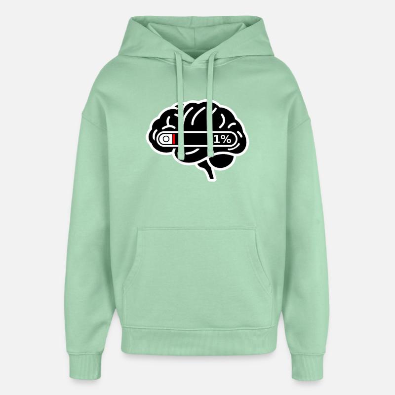 Brain_Loading_1 _Digital_Burnout - Oversized Unisex Hoodie by Stanley/Stella - misty jade