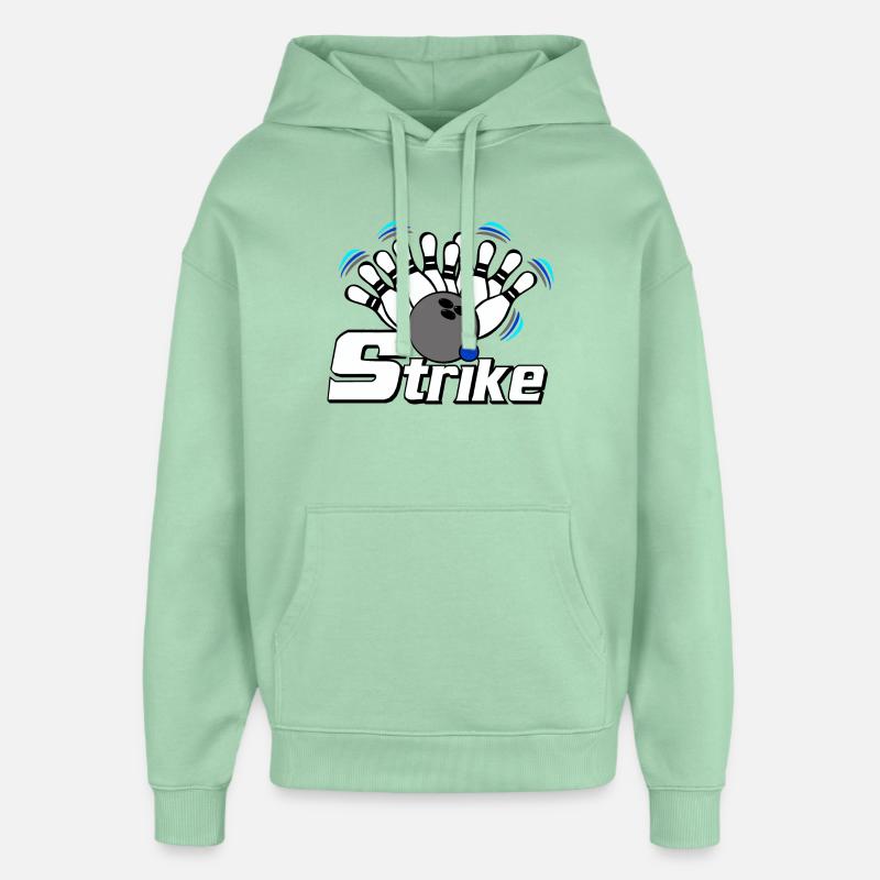 Strike Bowling - Sweat à capuche unisexe Stanley/Stella Oversized - jade brumeux