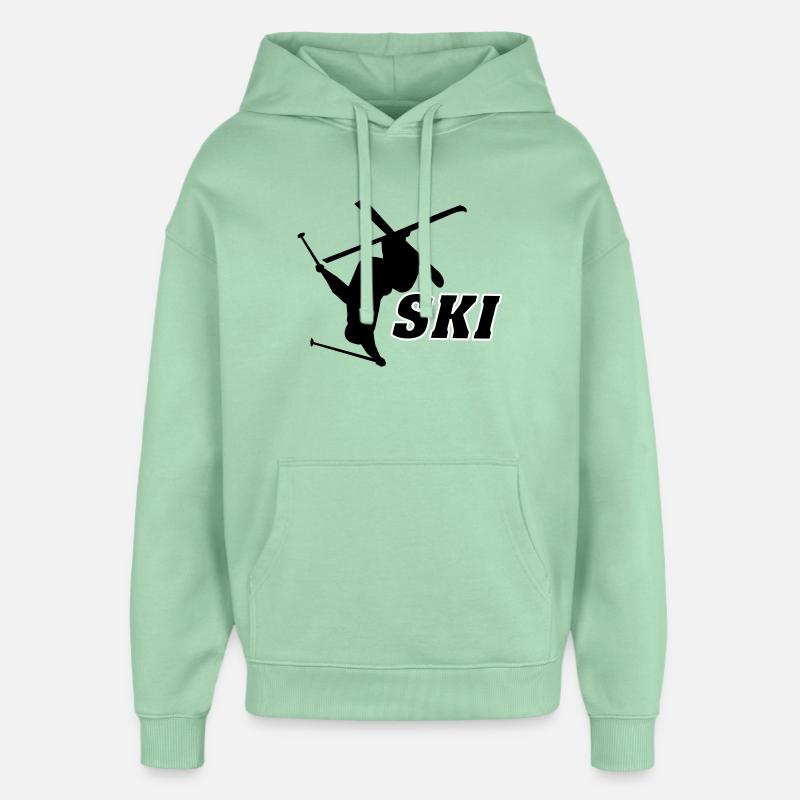 Ski - Sweat à capuche unisexe Stanley/Stella Oversized - jade brumeux
