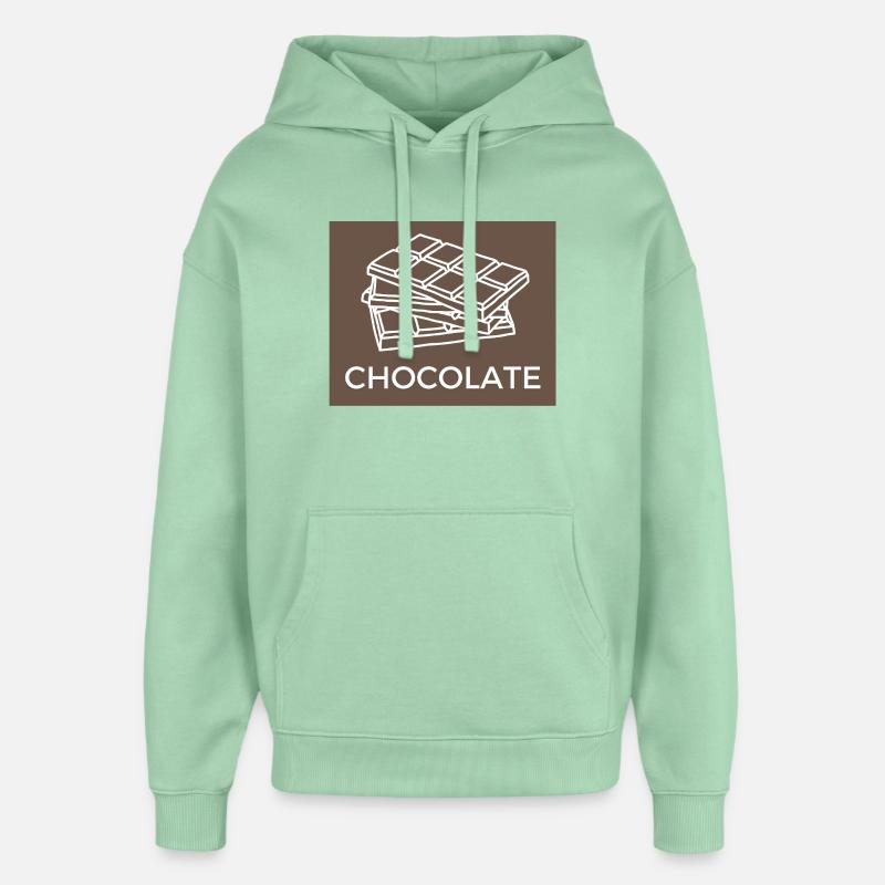 Chocolat Chocolat Dessin au trait - Sweat à capuche unisexe Stanley/Stella Oversized - jade brumeux