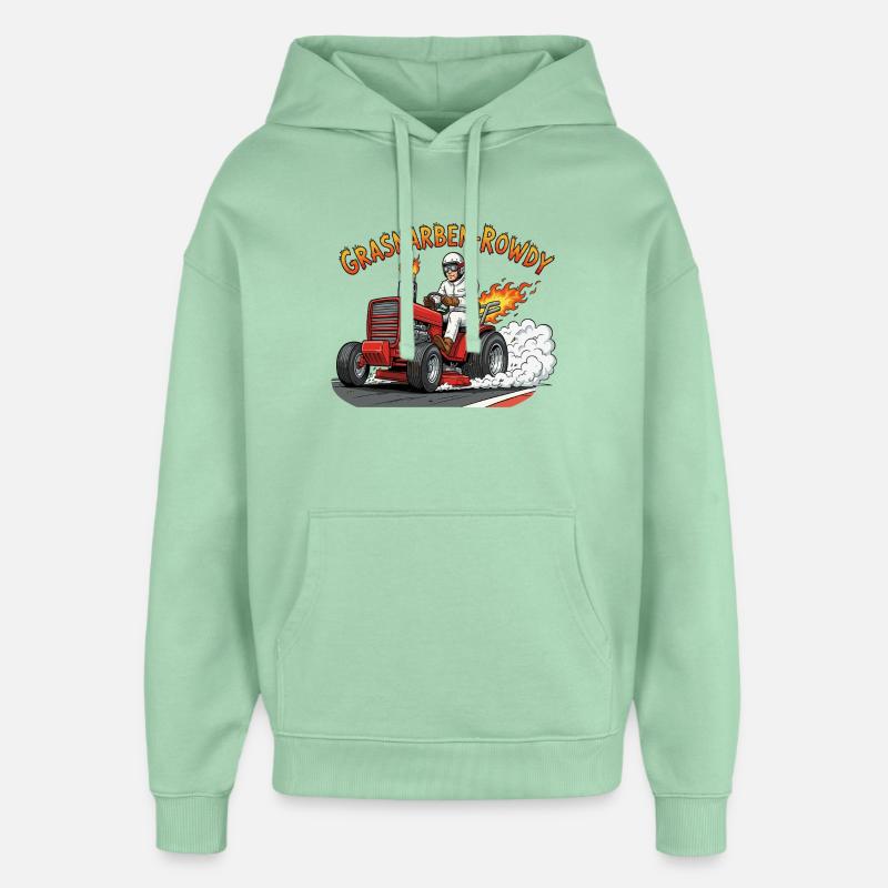 Truie d’herbe Hooligan - Sweat à capuche unisexe Stanley/Stella Oversized - jade brumeux