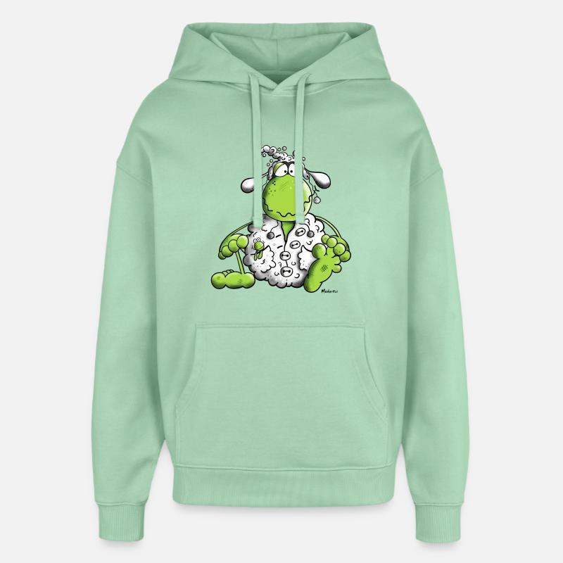 Grenouille en vêtements de mouton - Sweat à capuche unisexe Stanley/Stella Oversized - jade brumeux