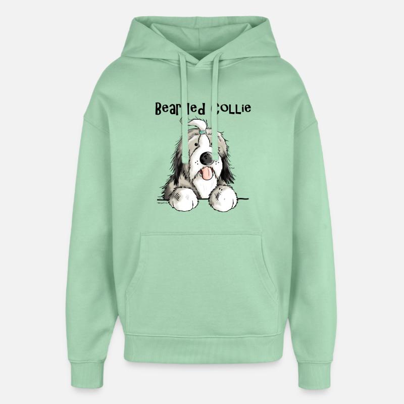 Mignon Bearded Collie - Sweat à capuche unisexe Stanley/Stella Oversized - jade brumeux