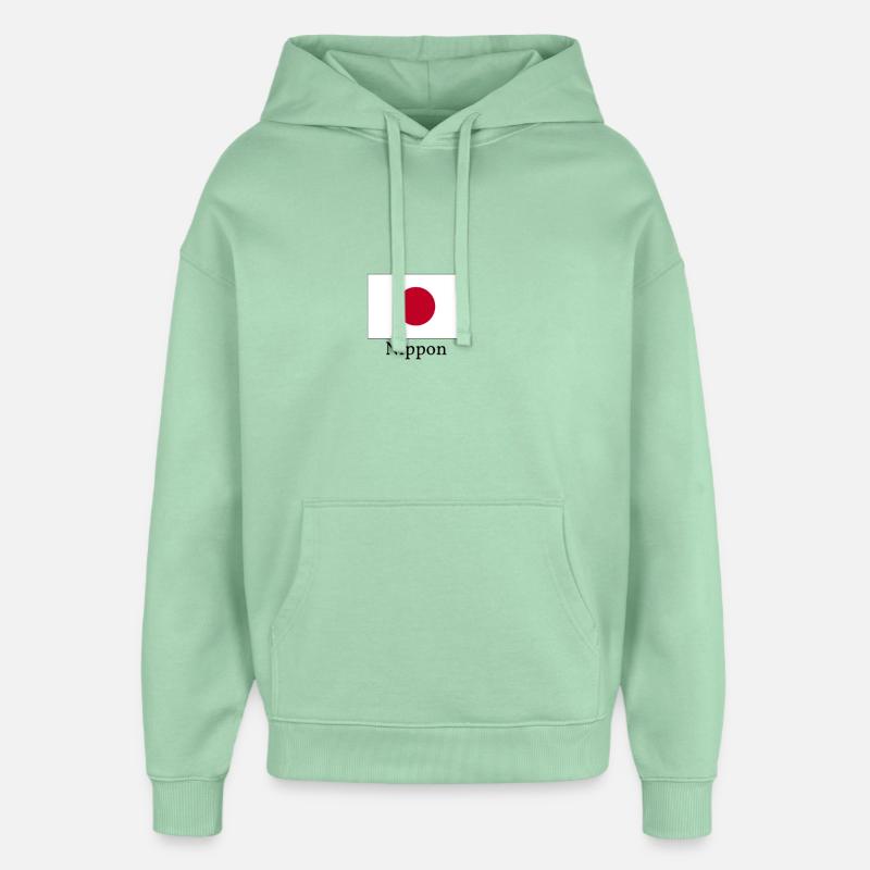 Conception du drapeau japonais - Sweat à capuche unisexe Stanley/Stella Oversized - jade brumeux