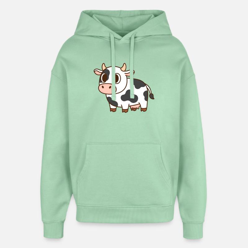 Vache - Sweat à capuche unisexe Stanley/Stella Oversized - jade brumeux
