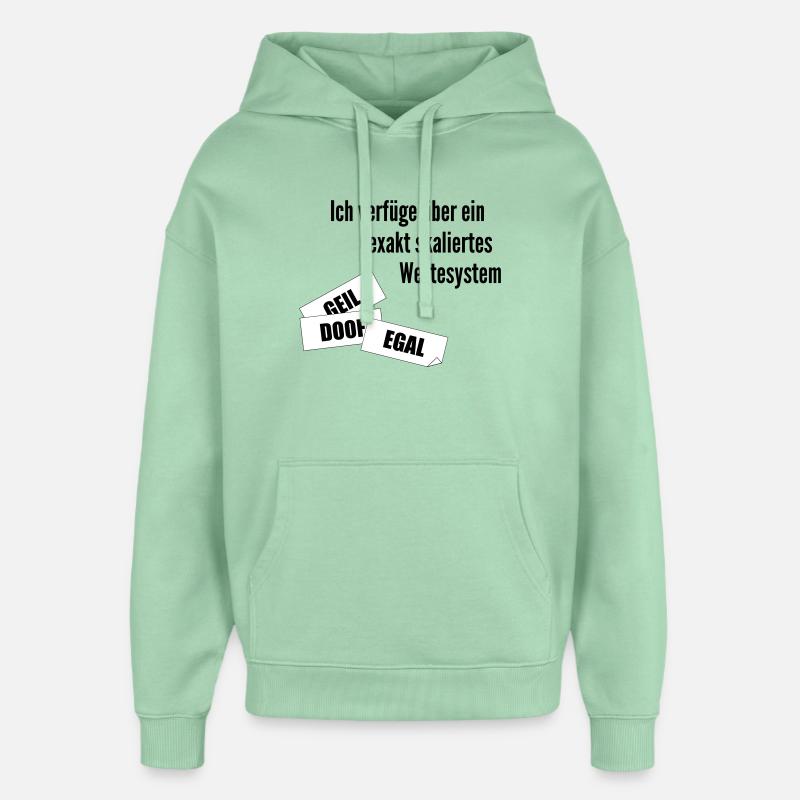 Valeurs - Sweat à capuche unisexe Stanley/Stella Oversized - jade brumeux