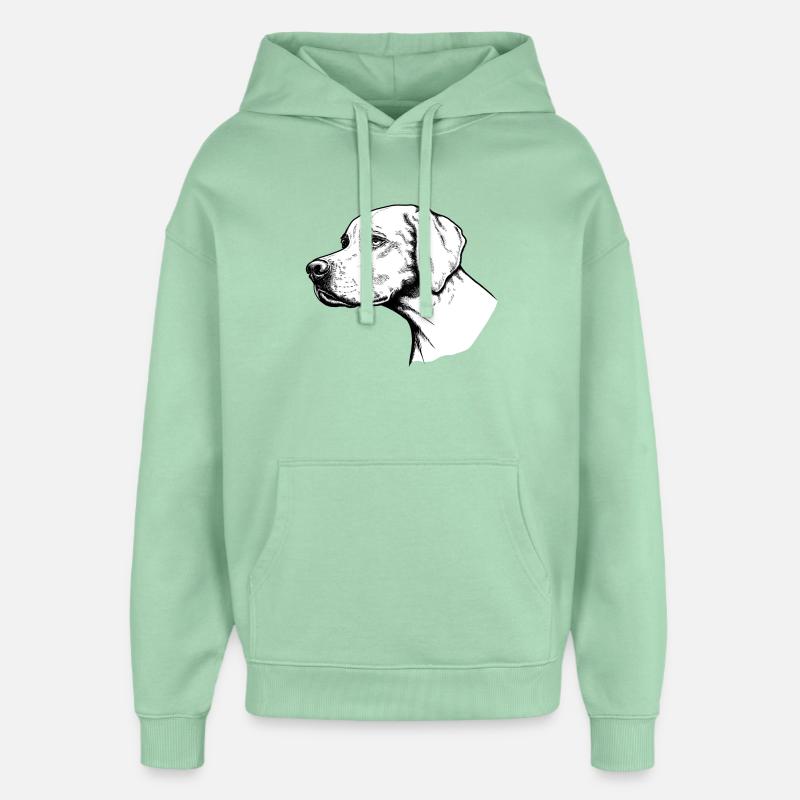 Pointer Portrait - Sweat à capuche unisexe Stanley/Stella Oversized - jade brumeux